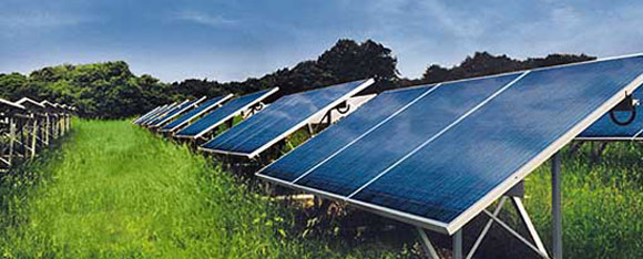Parque de placas solares fotovoltaicas